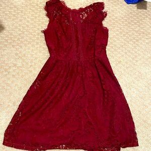 Red lace dress